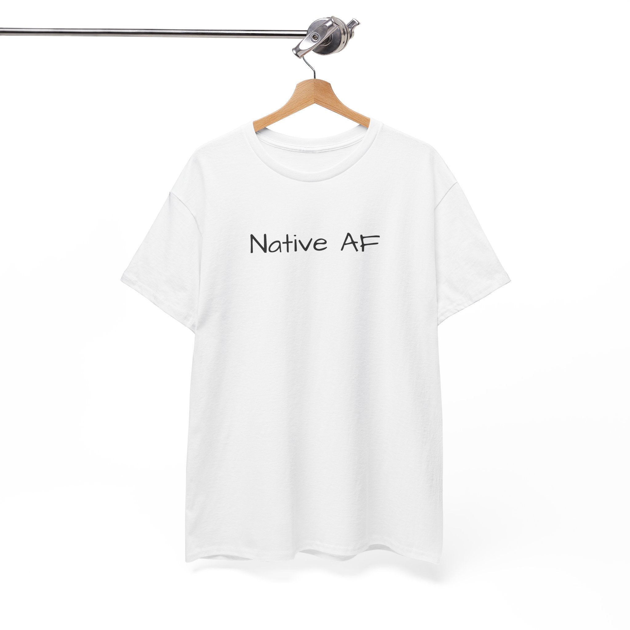 Native AF Tee | Minimal Script Native Pride Shirt