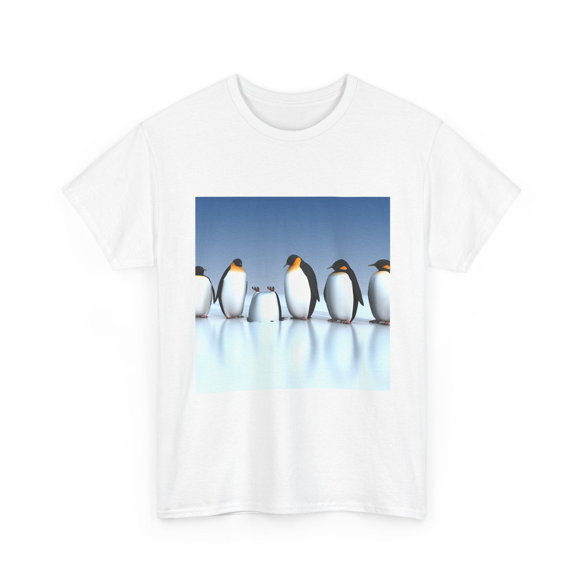 Emperor Penguins on Ice T-Shirt | Cute Penguin Graphic Tee