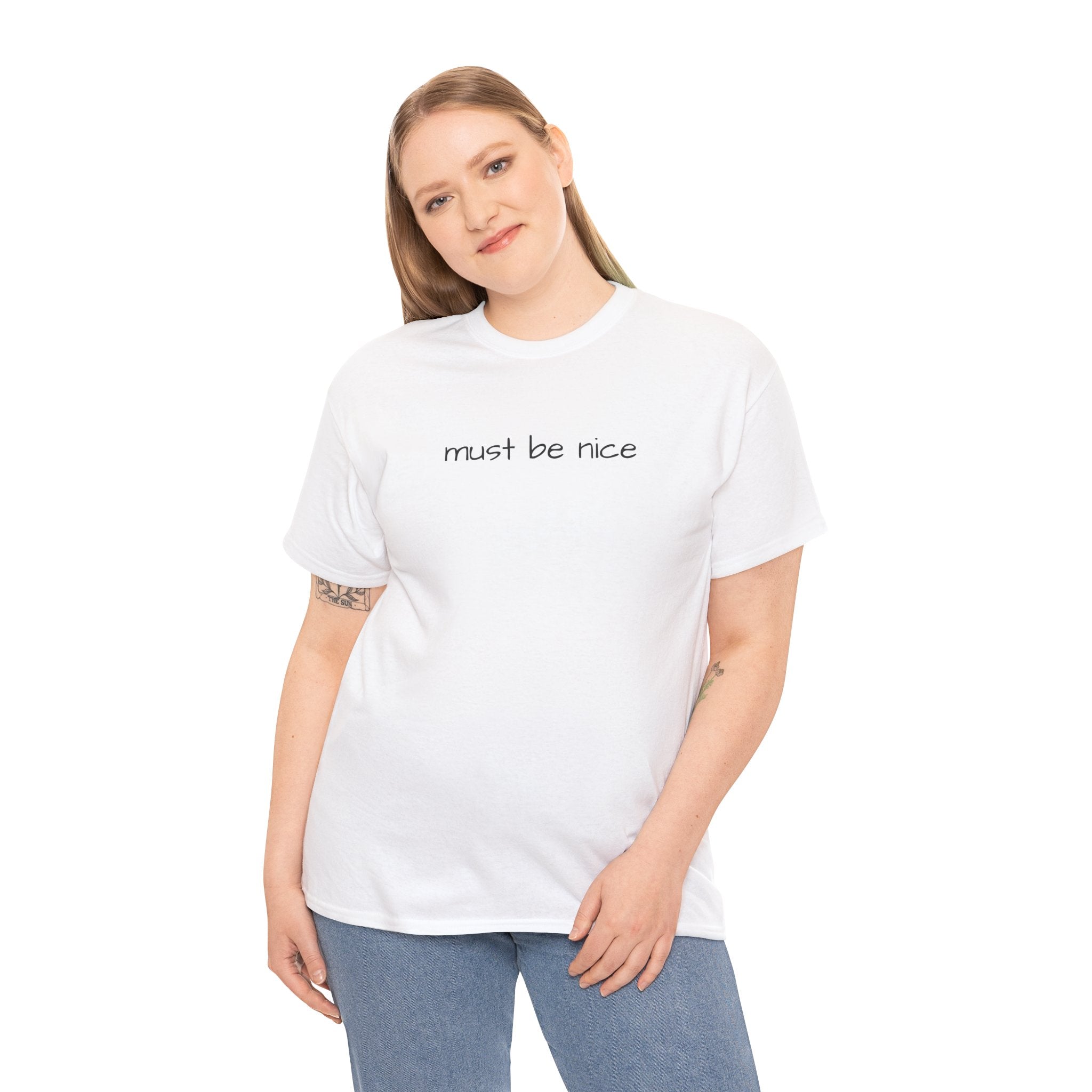 must be nice tee | minimalist text shirt, casual everyday top