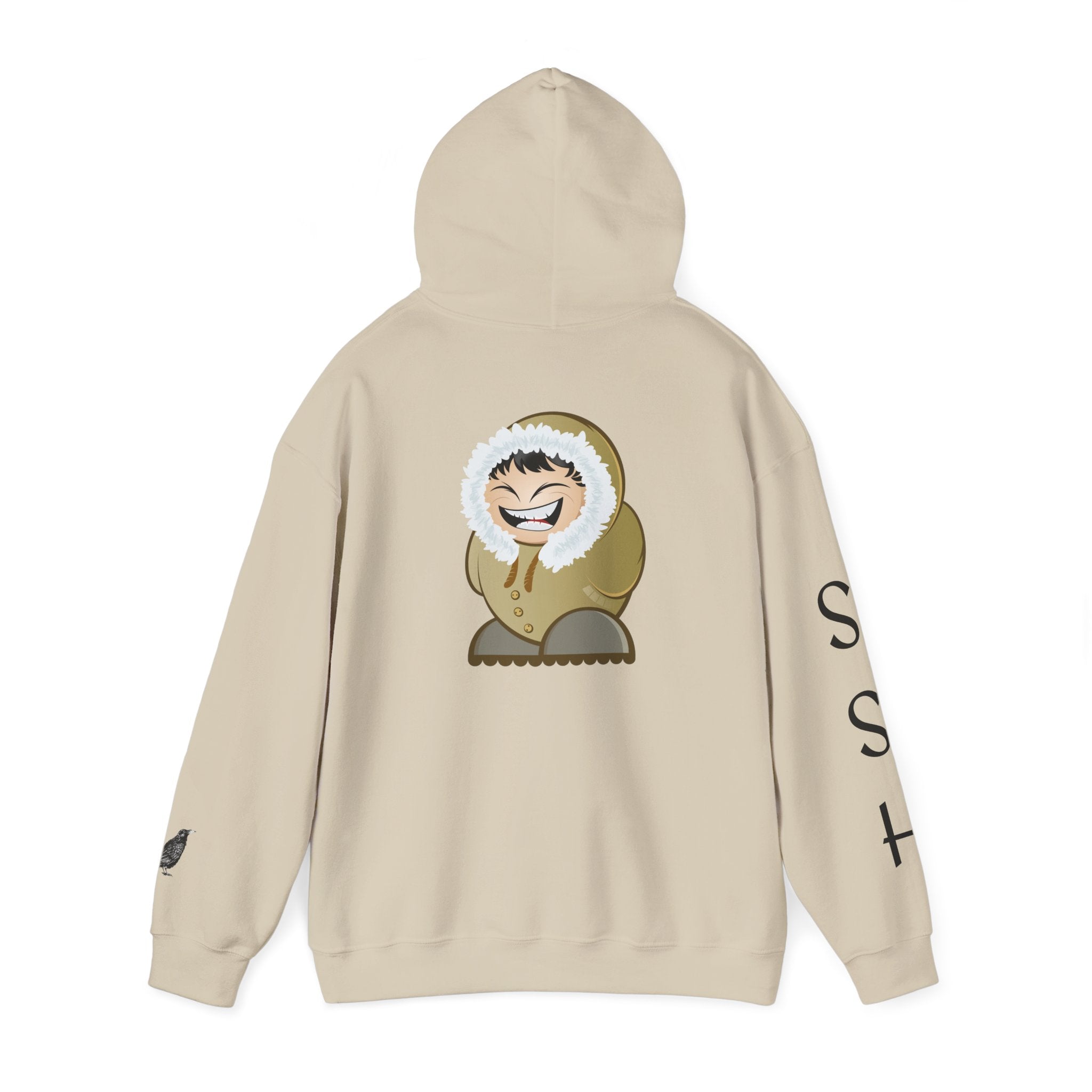 Way Native Eskimo Graphic Hoodie — Cozy Arctic Cartoon Pullover