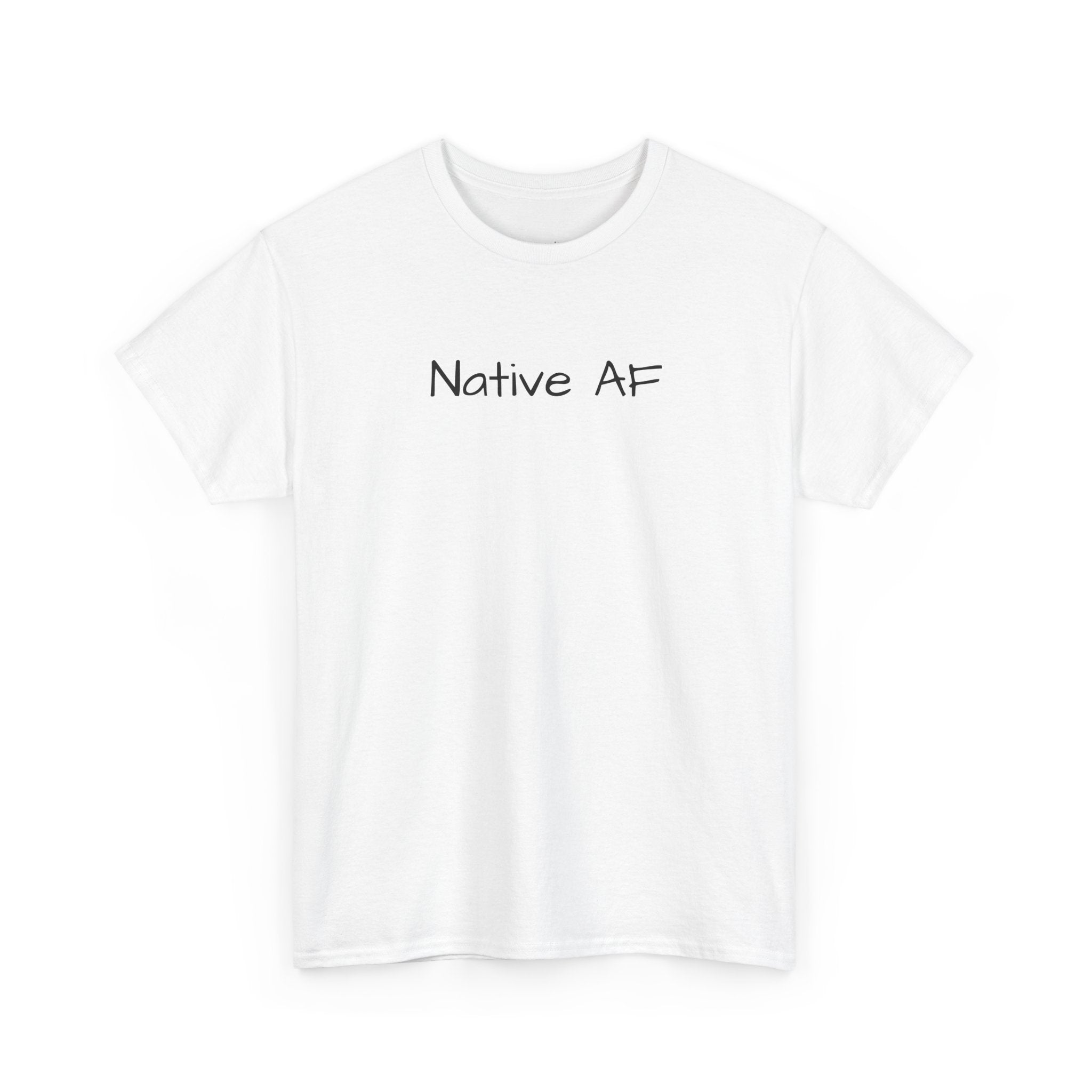 Native AF Tee | Minimal Script Native Pride Shirt