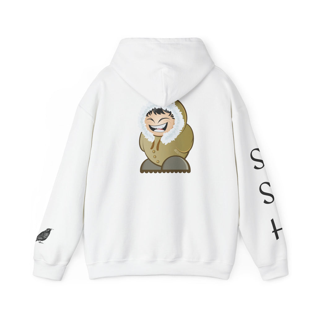 Way Native Eskimo Graphic Hoodie — Cozy Arctic Cartoon Pullover