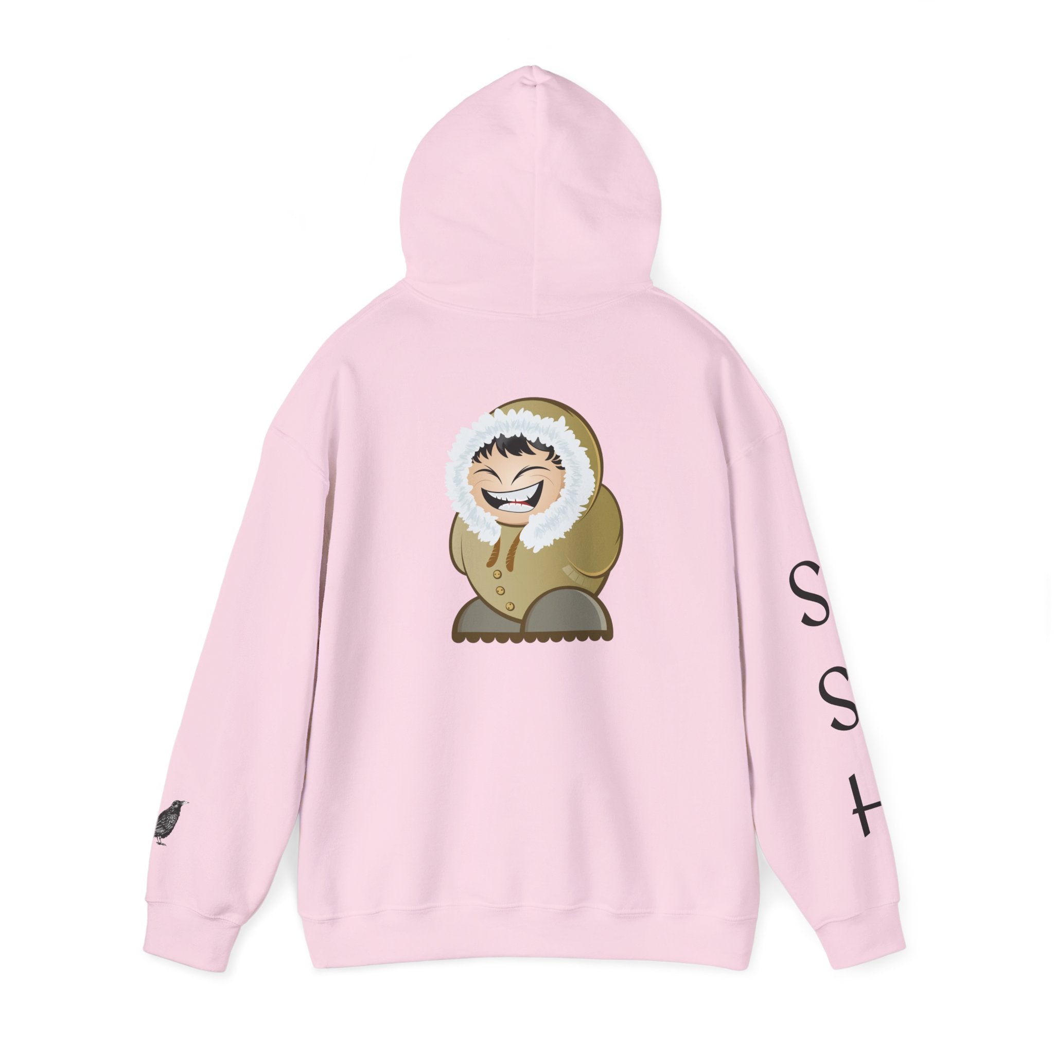 Way Native Eskimo Graphic Hoodie — Cozy Arctic Cartoon Pullover