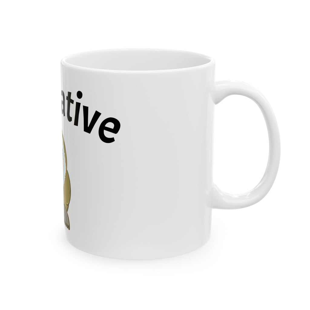 Funny Eskimo Cartoon Ceramic Mug – 'Way Native' Hot Cocoa Coffee Cup (11oz & 15oz)