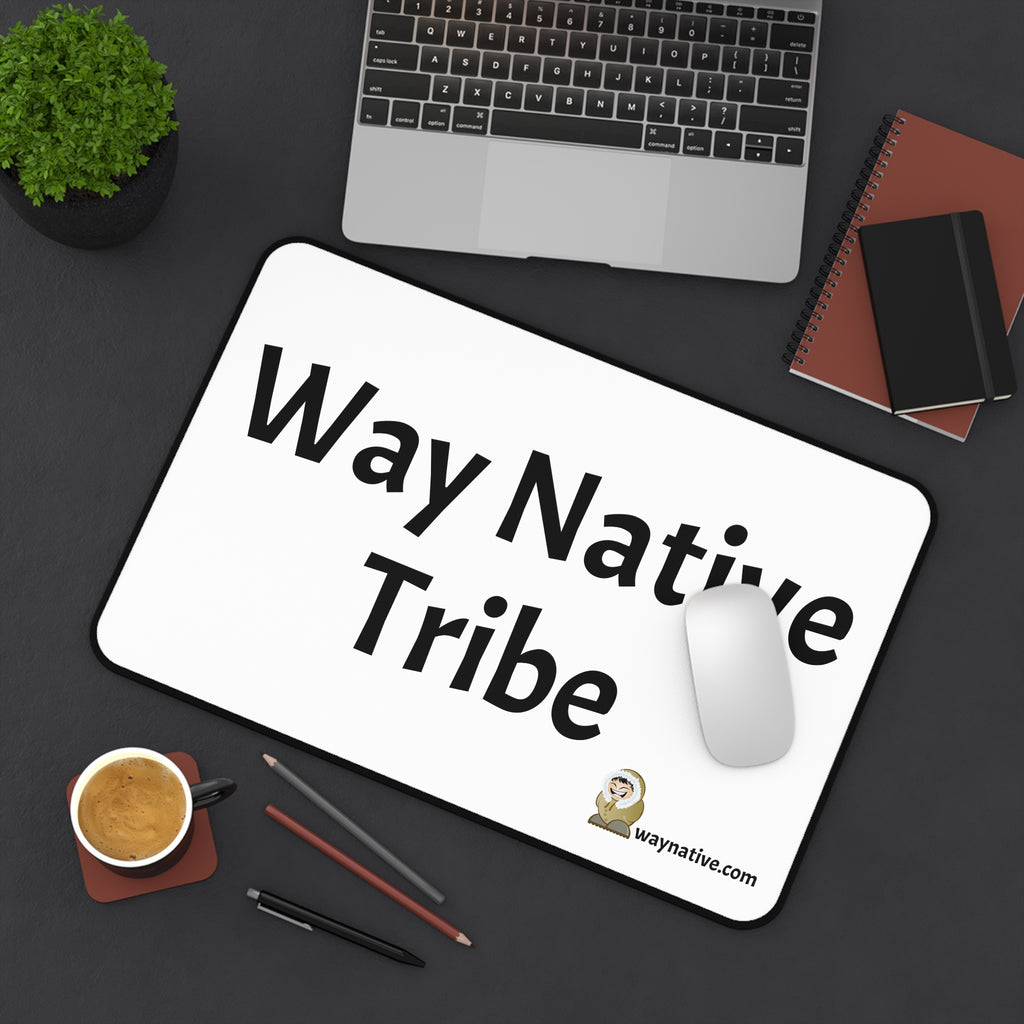 Desk Mat — "Way Village Tribe" Minimalist Gaming & Office Desk Mat