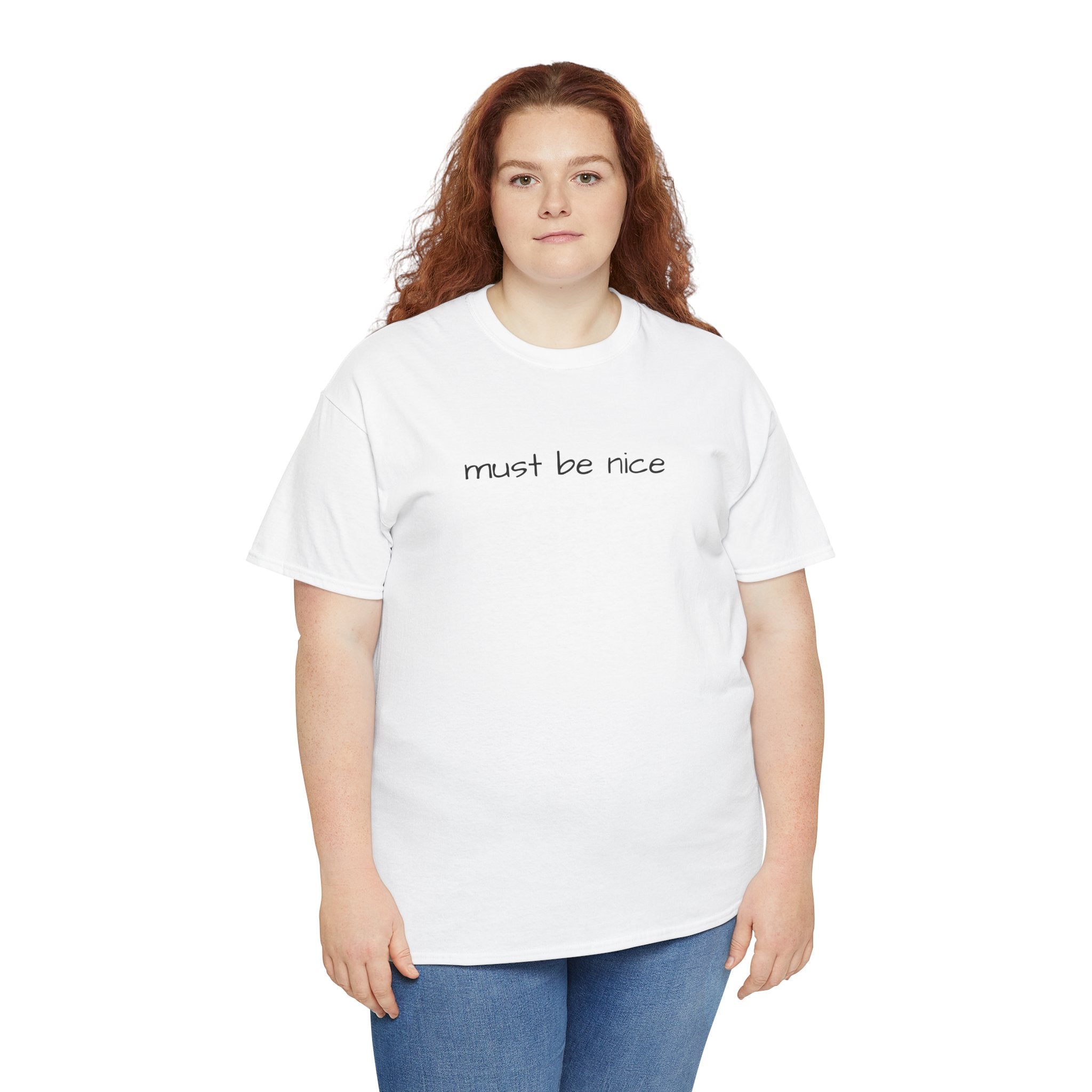 must be nice tee | minimalist text shirt, casual everyday top