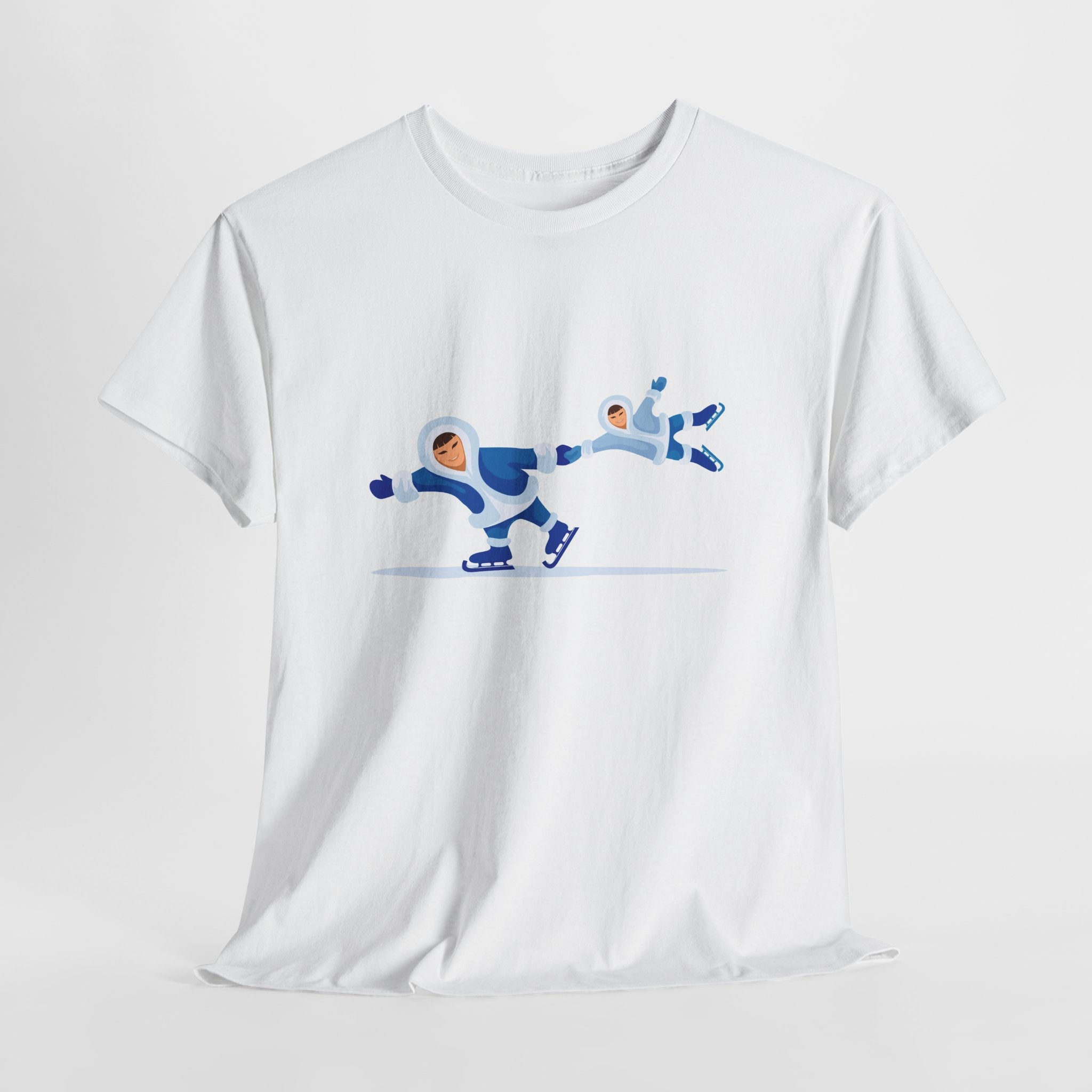 Eskimo Figure Skating Pair T-Shirt | Ice Skaters Illustration, Winter Sports Tee