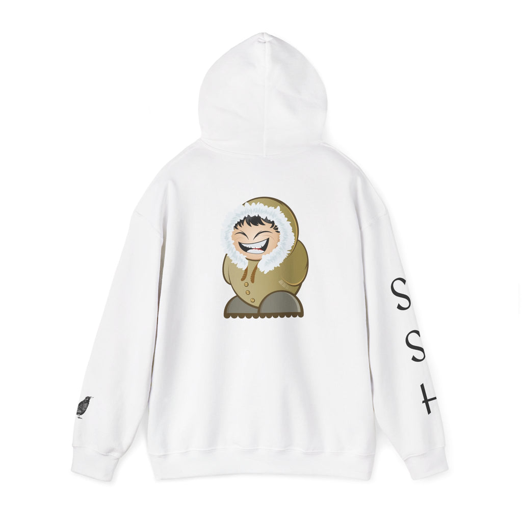 Way Native Eskimo Graphic Hoodie — Cozy Arctic Cartoon Pullover
