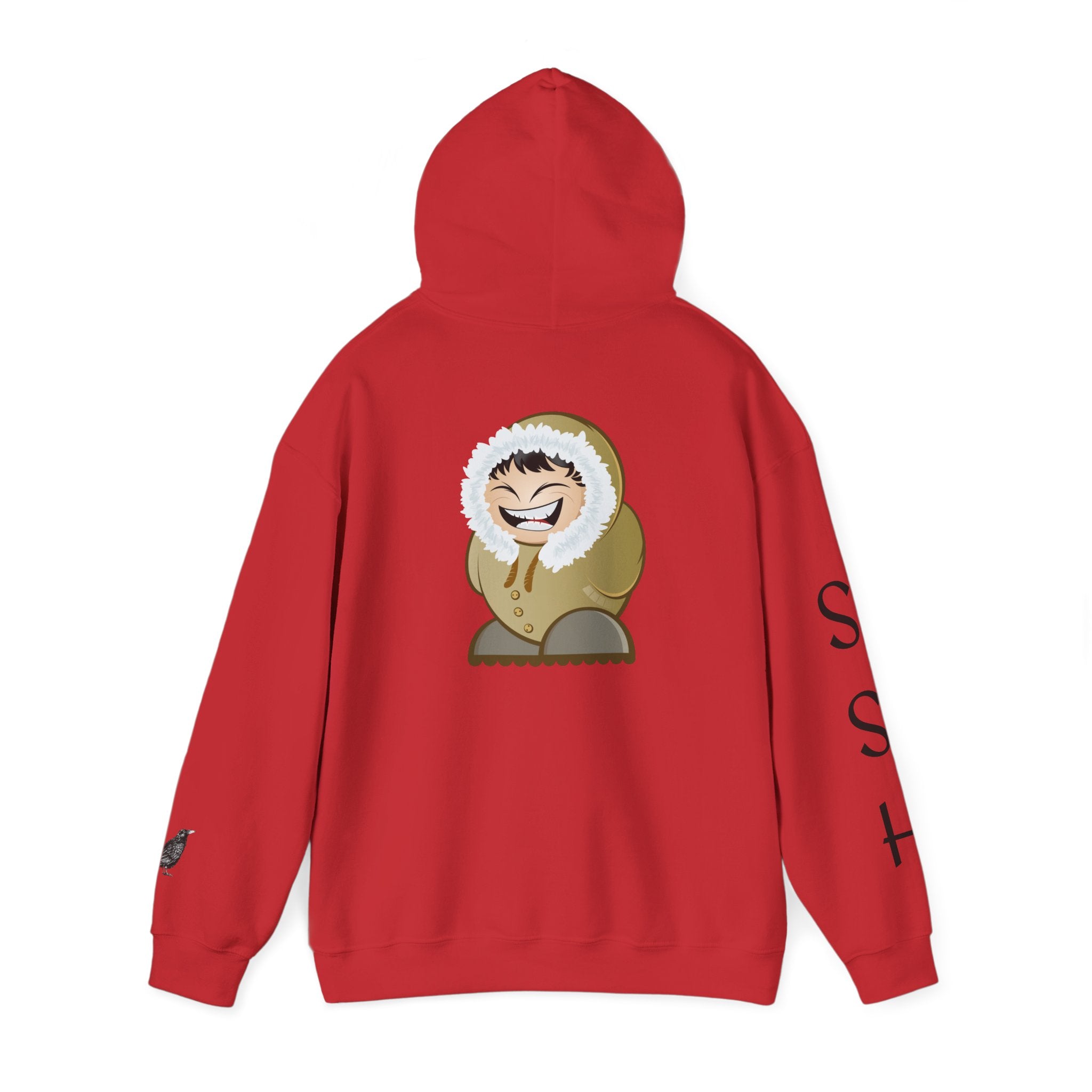 Way Native Eskimo Graphic Hoodie — Cozy Arctic Cartoon Pullover