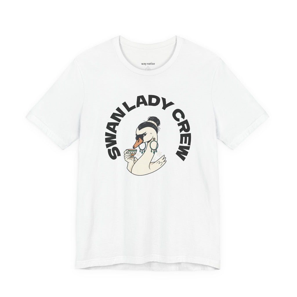 Swan Lady Crew Tee — Cute Swan Graphic T-Shirt