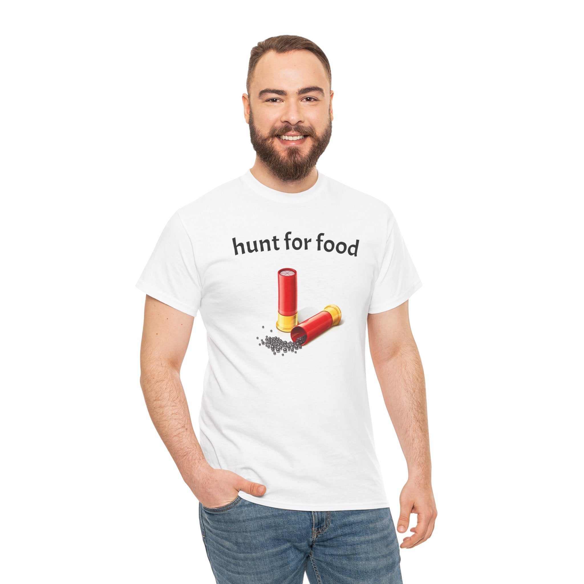hunt for food Shotgun Shells T-Shirt | Hunting Ammo Graphic Tee