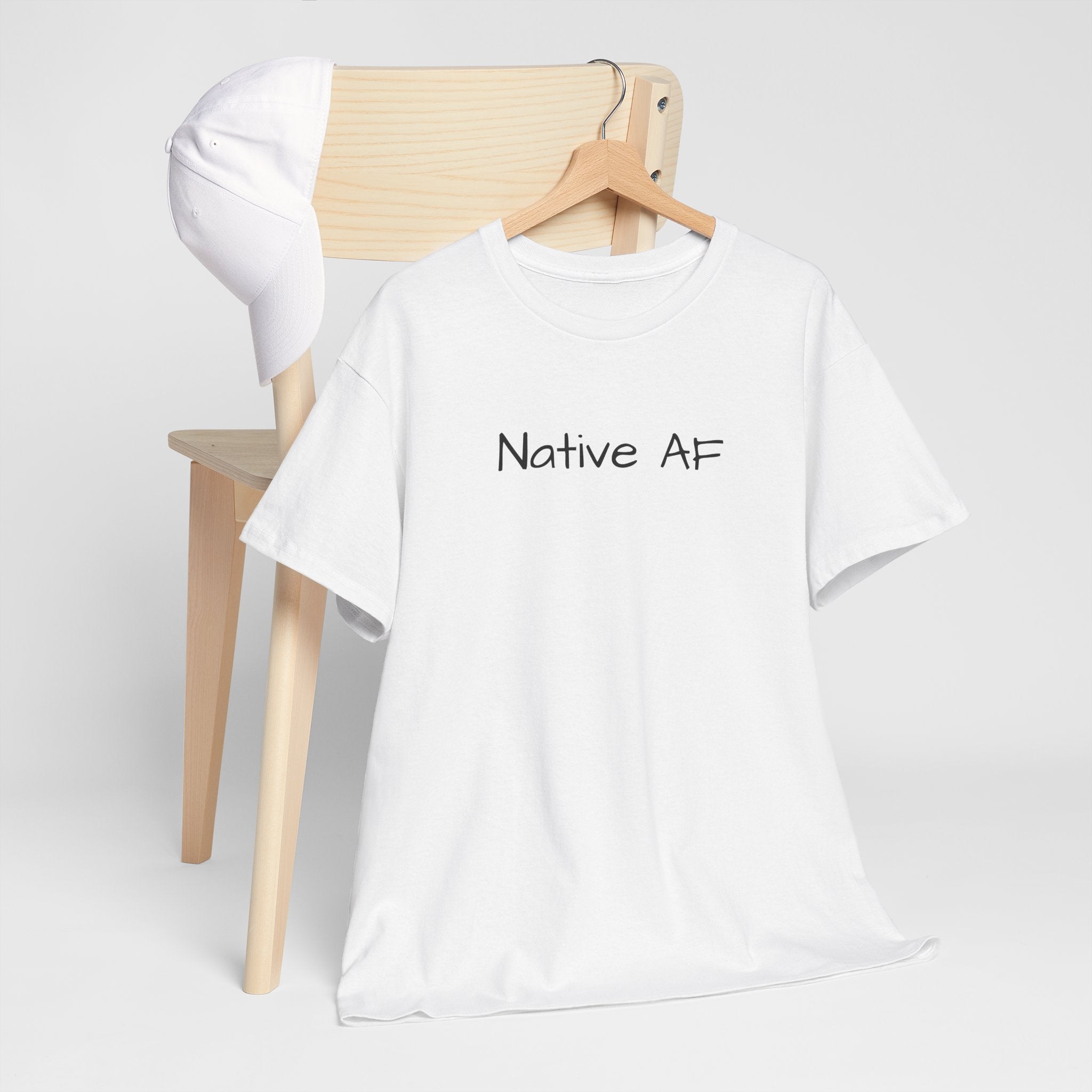 Native AF Tee | Minimal Script Native Pride Shirt