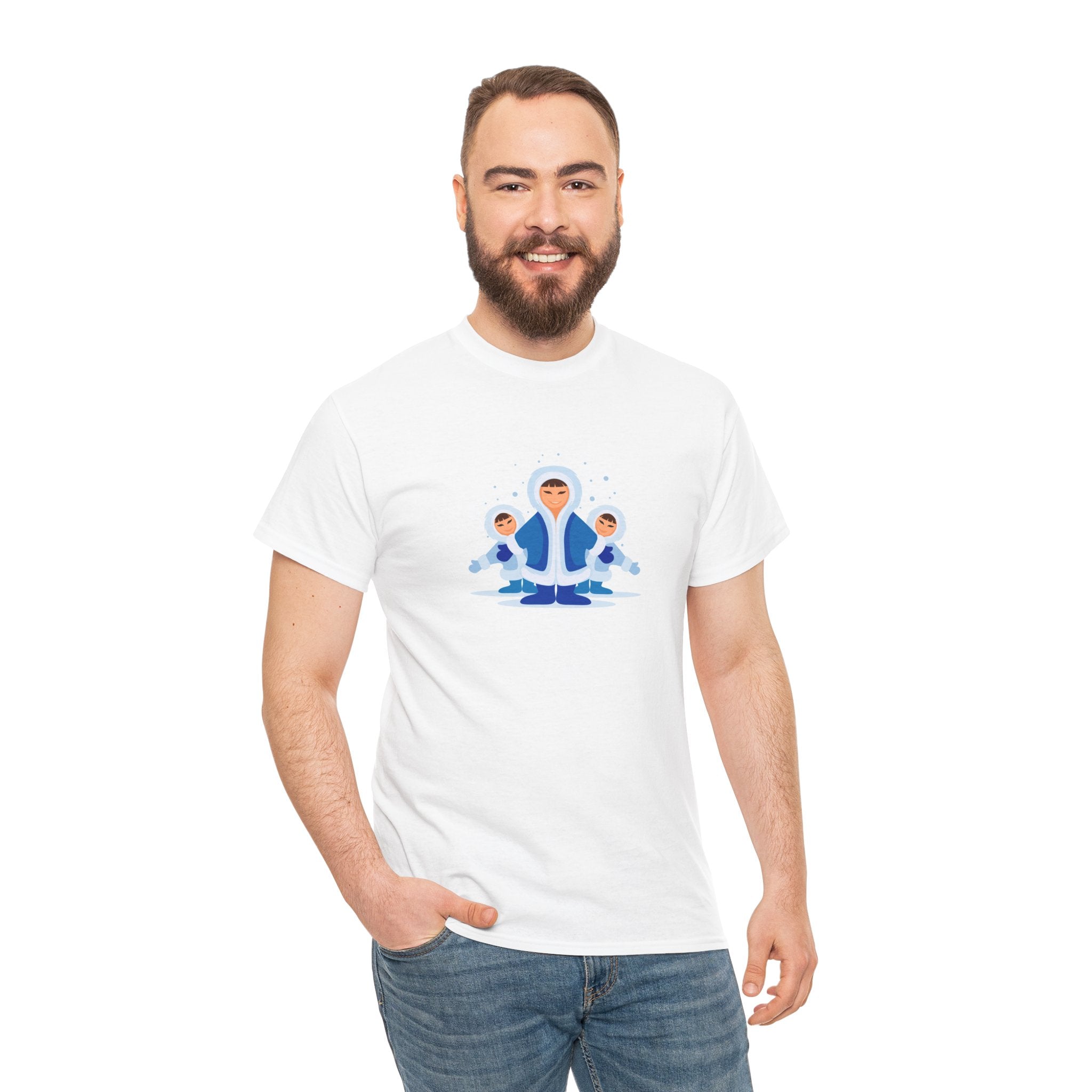 Meditating Eskimo Kids Tee | Inuit Winter Kids Meditation Shirt