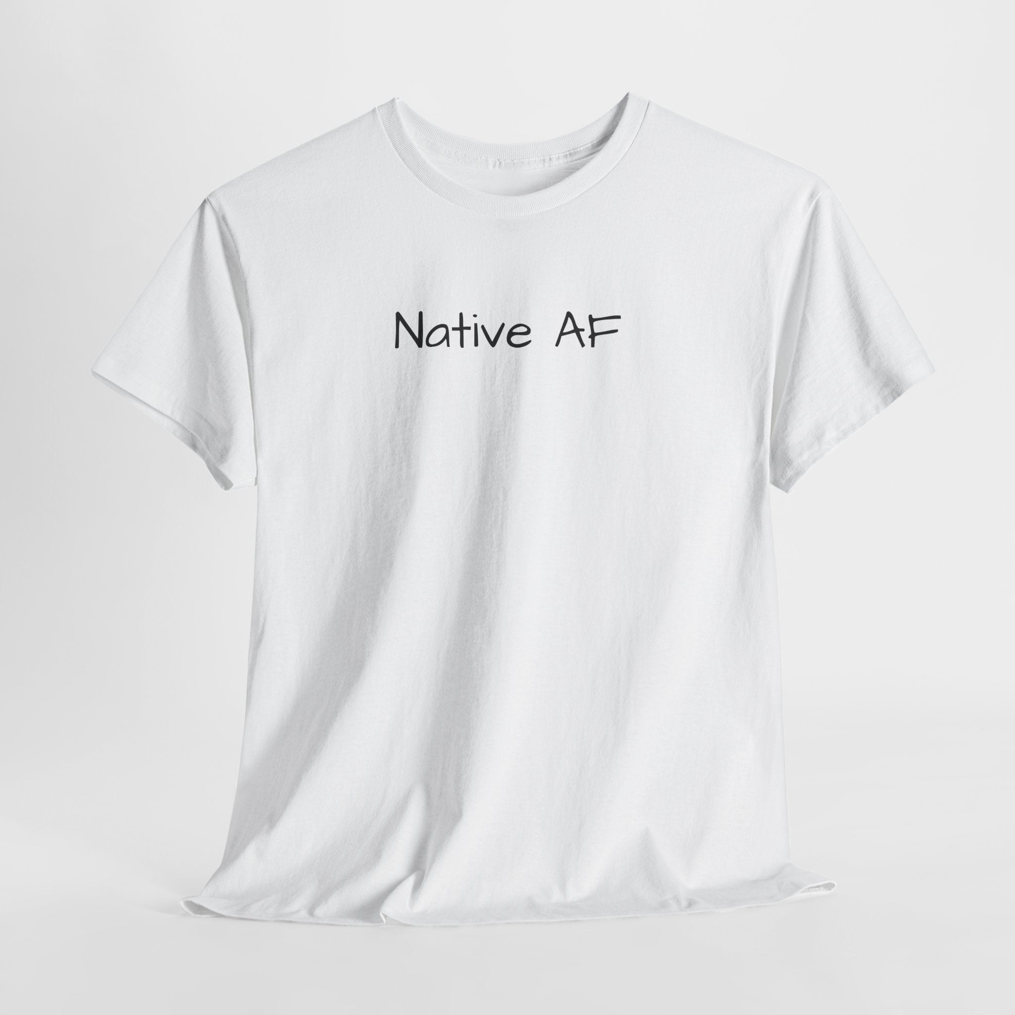 Native AF Tee | Minimal Script Native Pride Shirt