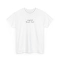 Legends Never Rest Tee | Minimal Script Graphic Shirt