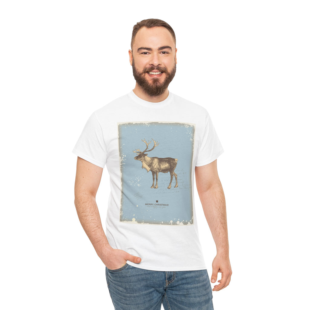 Vintage Moose Illustration T-Shirt | Rustic Animal Poster Design