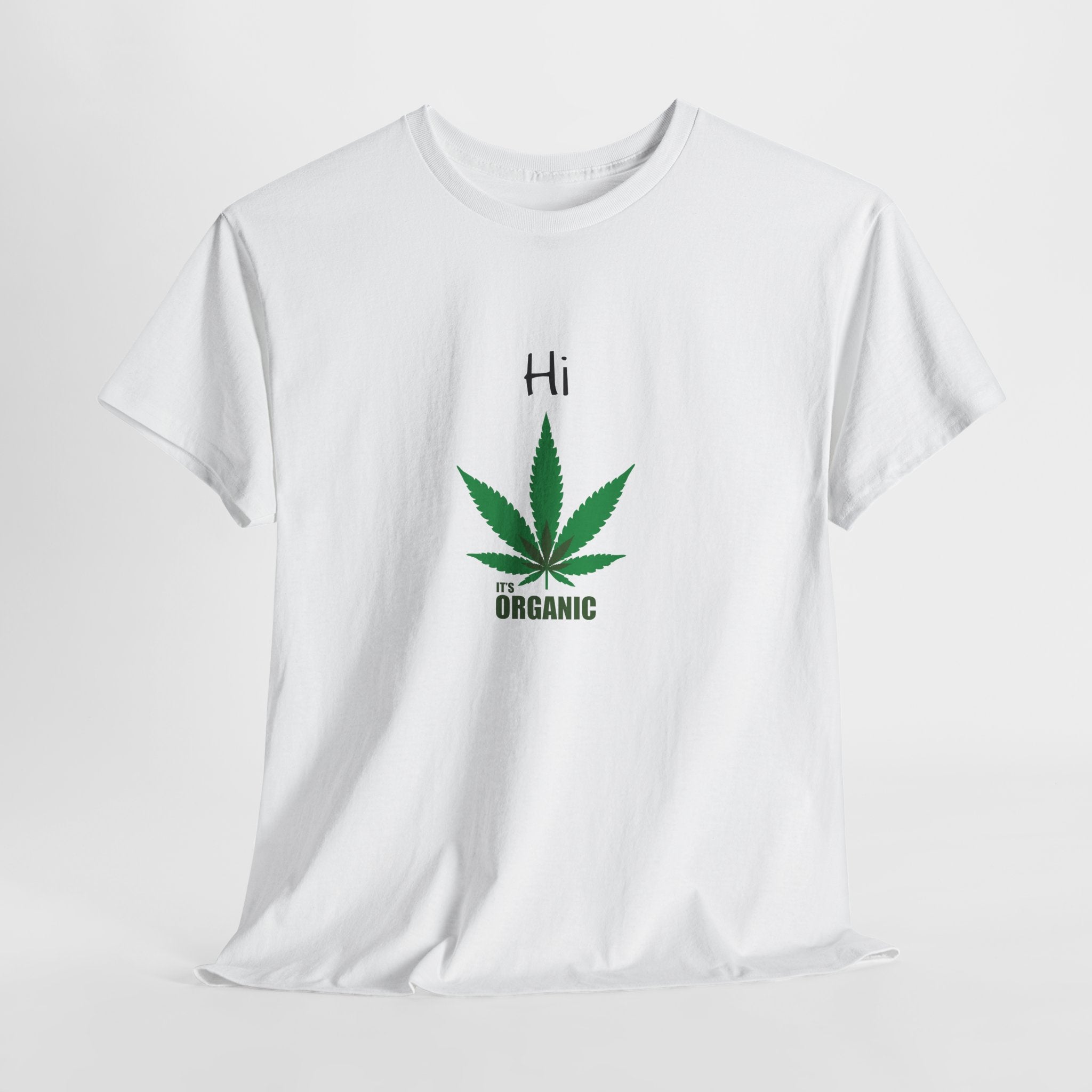 Hi Organic Cannabis Leaf T-Shirt | Marijuana Leaf Tee
