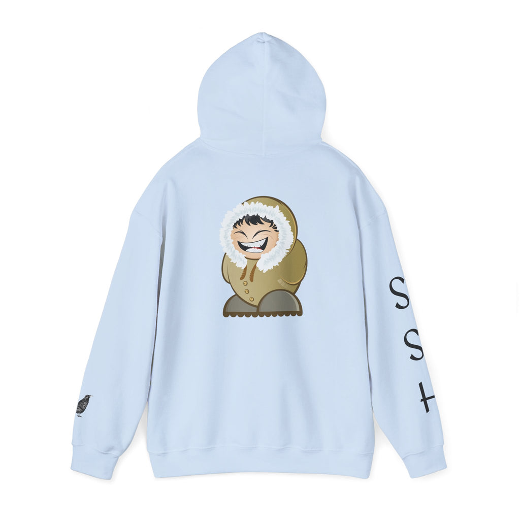 Way Native Eskimo Graphic Hoodie — Cozy Arctic Cartoon Pullover