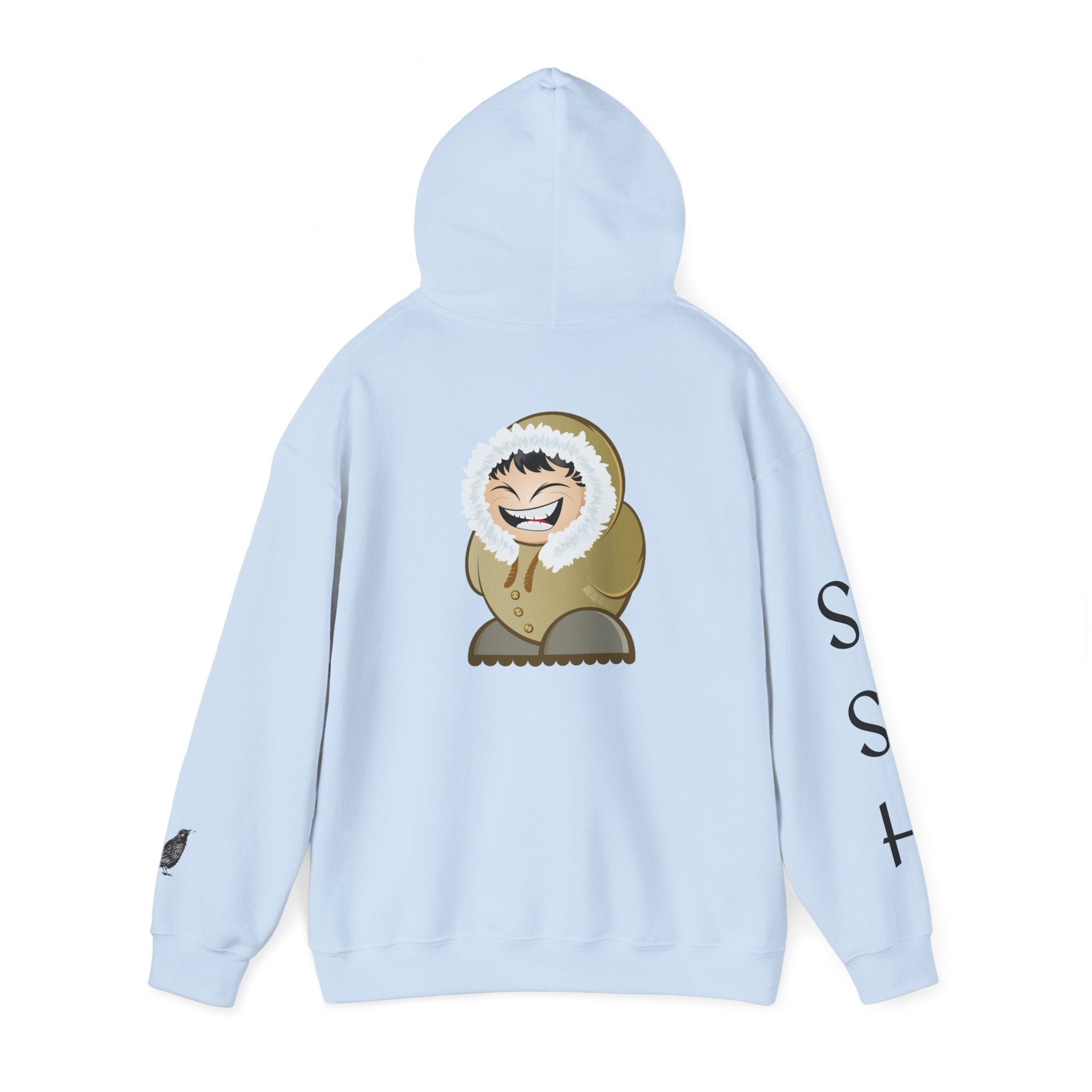 Way Native Eskimo Graphic Hoodie — Cozy Arctic Cartoon Pullover