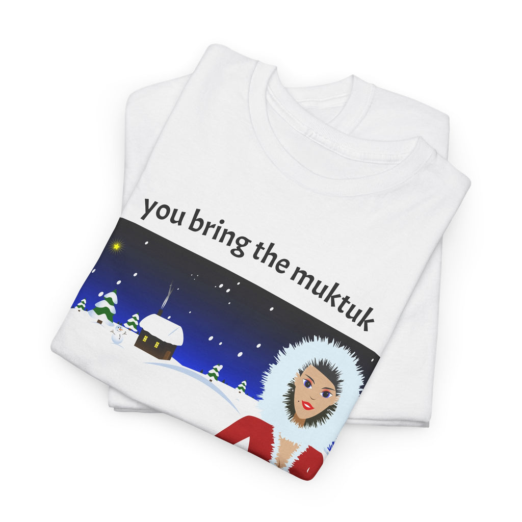 Muktuk & Laughs T-Shirt — Cute Inuit Winter Graphic Tee