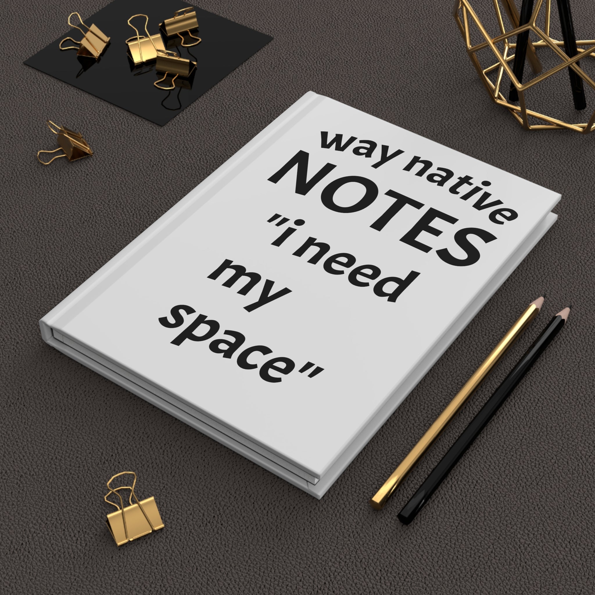 Hardcover Journal — 'I Need My Space' & Sisterly Love Cute Eskimo Notebooks