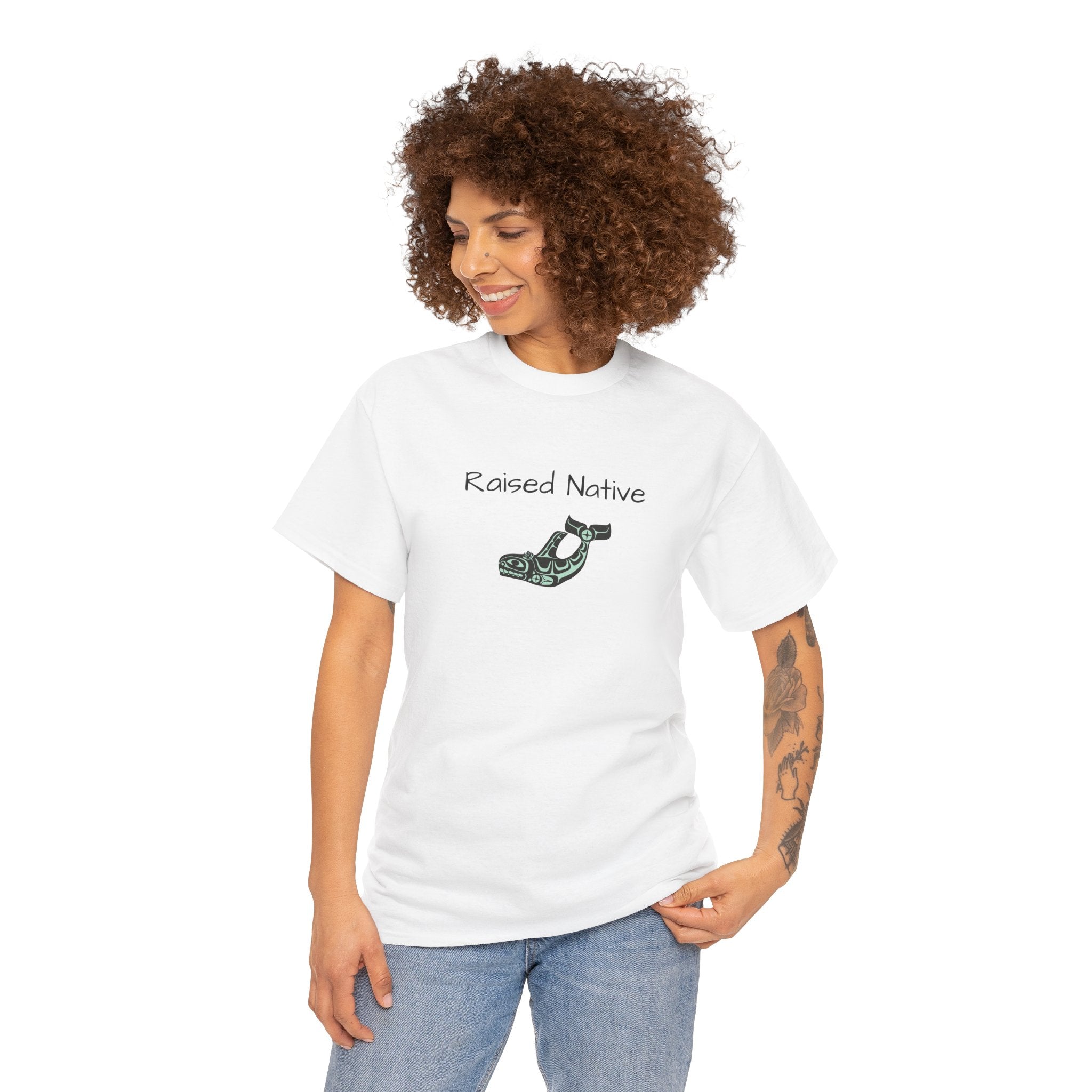Raised Native, Floral Whale Tee | Indigenous Pride, Nature Illustration