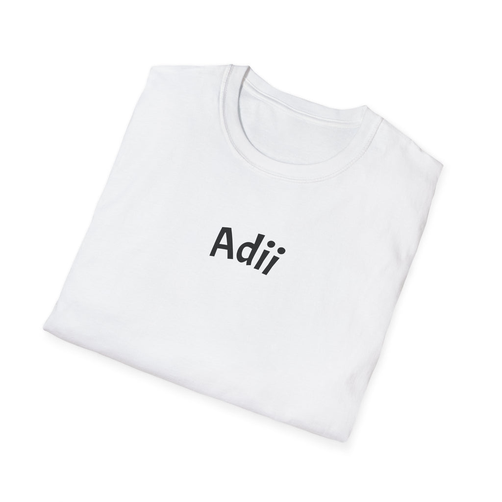 Adii Minimalist Logo Tee — White Graphic T-Shirt