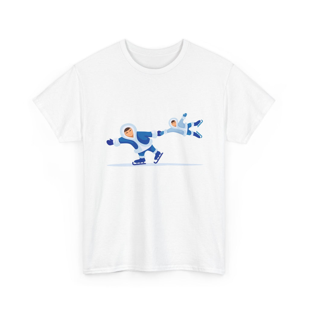 Eskimo Figure Skating Pair T-Shirt | Ice Skaters Illustration, Winter Sports Tee