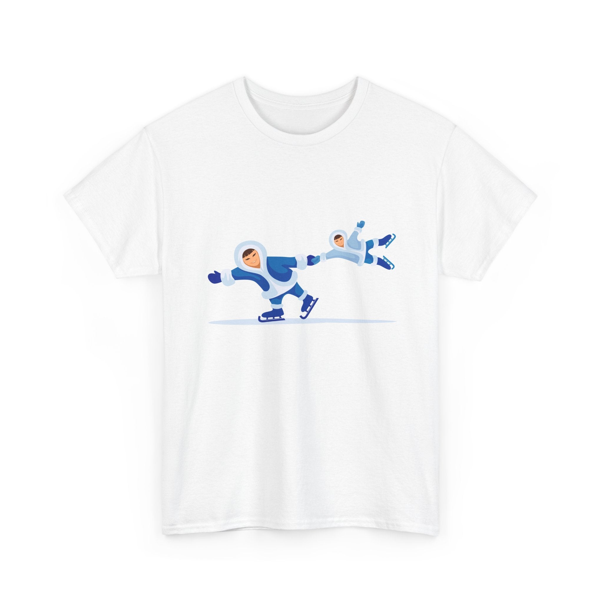 Eskimo Figure Skating Pair T-Shirt | Ice Skaters Illustration, Winter Sports Tee