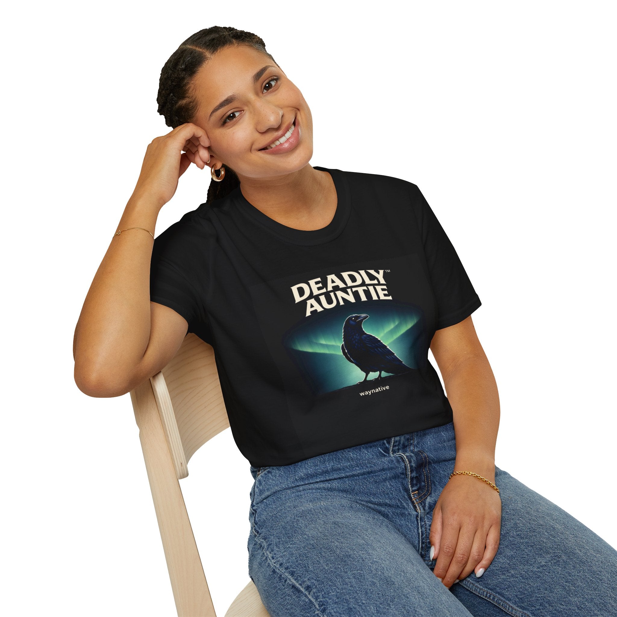 Deadly Auntie T-Shirt — Raven Graphic Gothic Tee