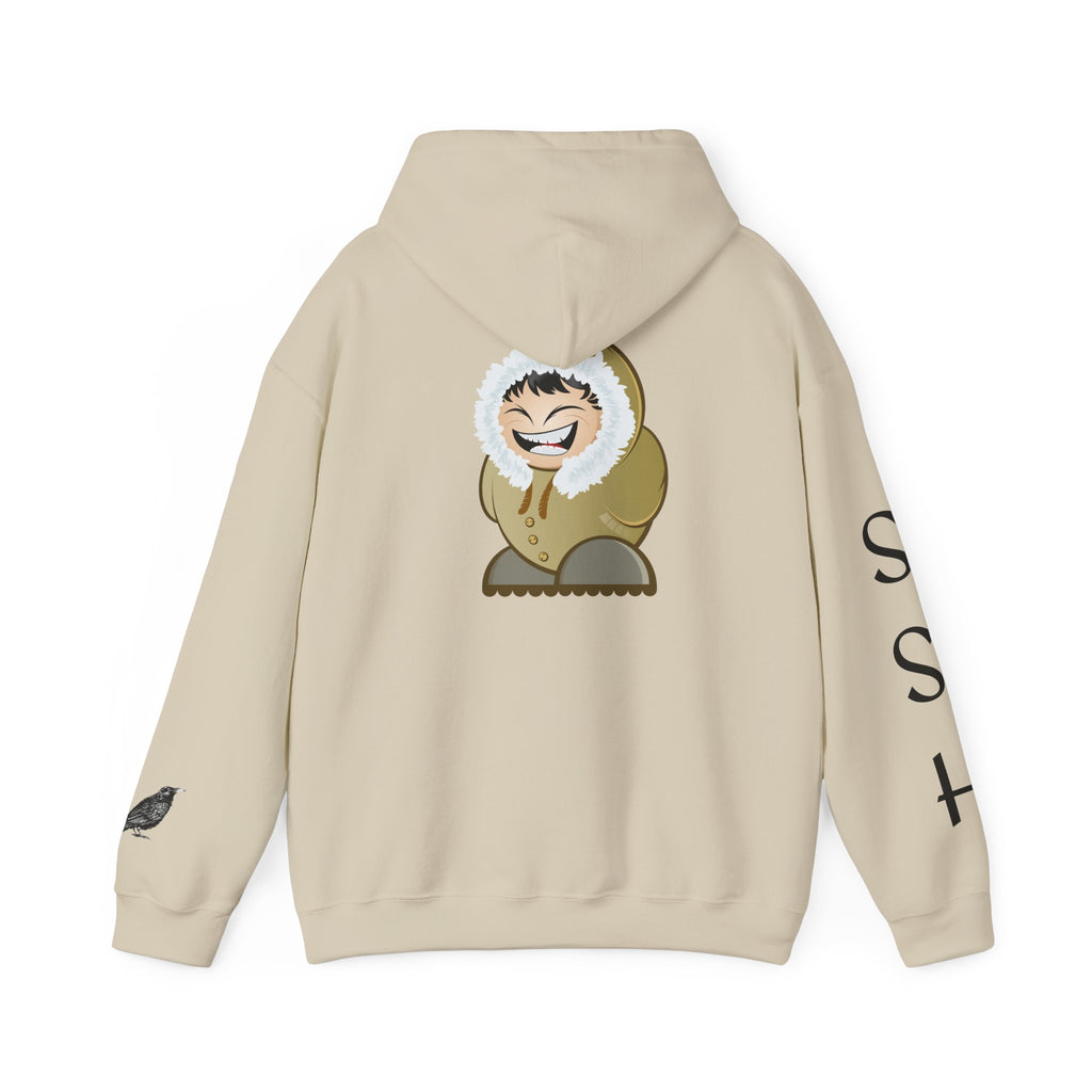 Way Native Eskimo Graphic Hoodie — Cozy Arctic Cartoon Pullover