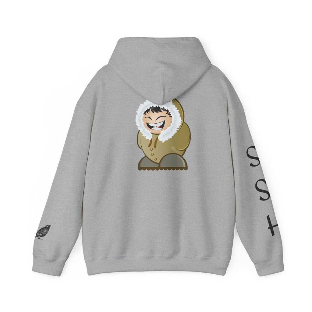 Way Native Eskimo Graphic Hoodie — Cozy Arctic Cartoon Pullover