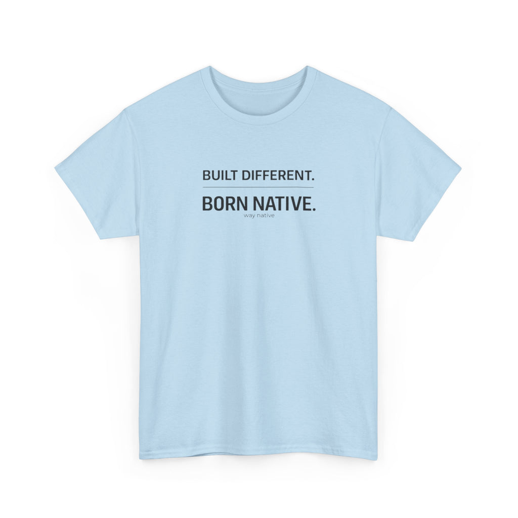 Built Different. Born Native. T-Shirt — Minimal Pride Tee