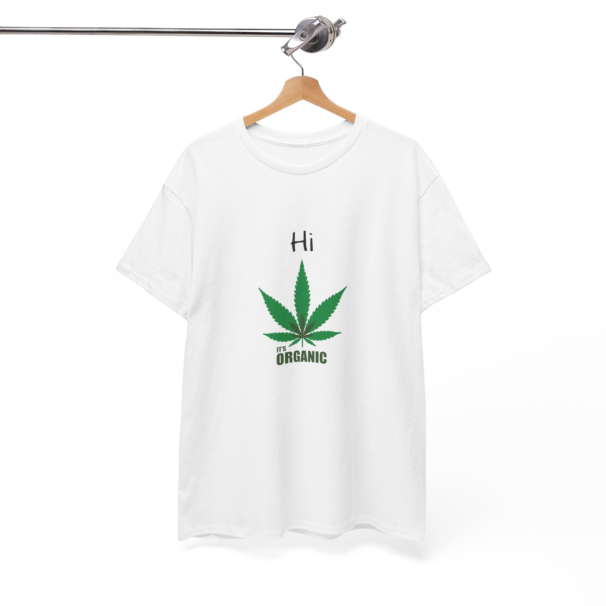 Hi Organic Cannabis Leaf T-Shirt | Marijuana Leaf Tee