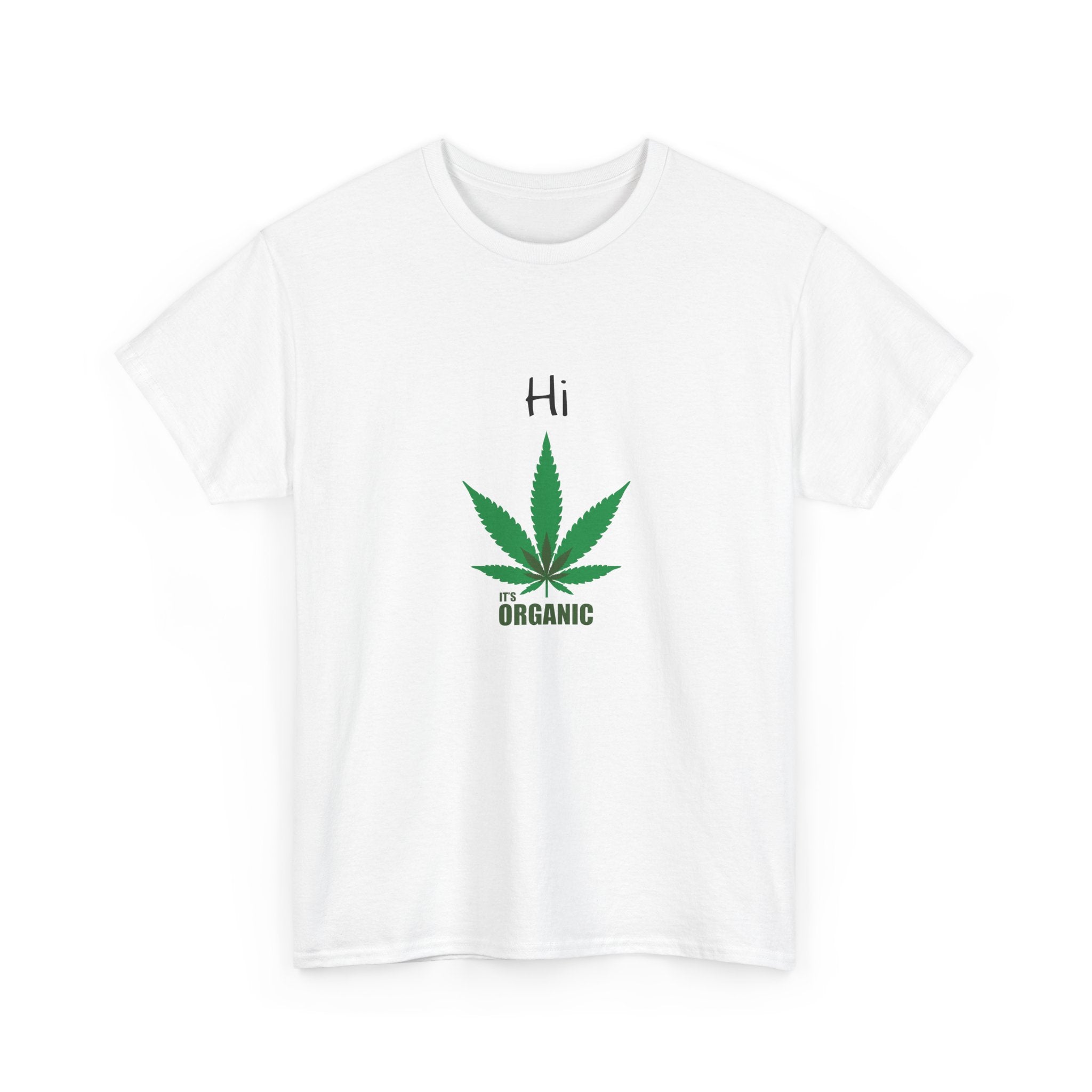 Hi Organic Cannabis Leaf T-Shirt | Marijuana Leaf Tee