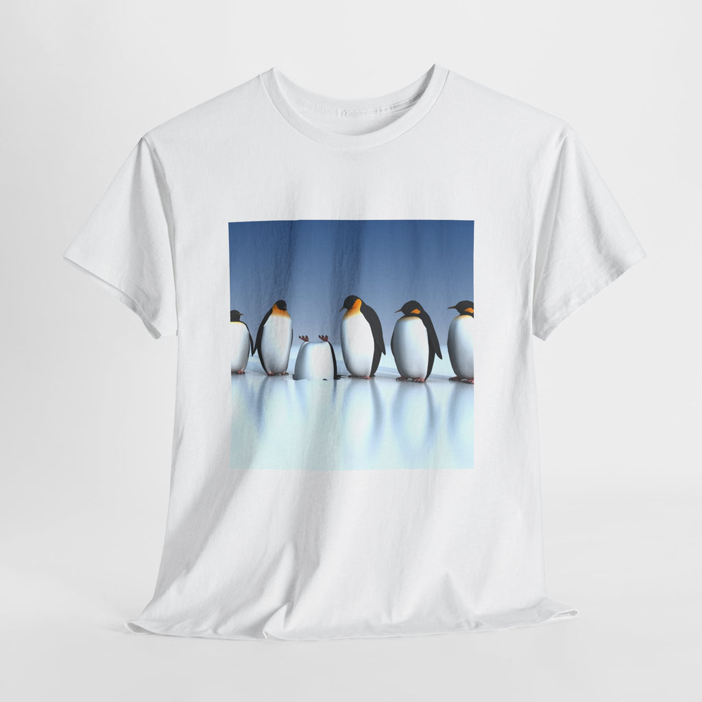 Emperor Penguins on Ice T-Shirt | Cute Penguin Graphic Tee