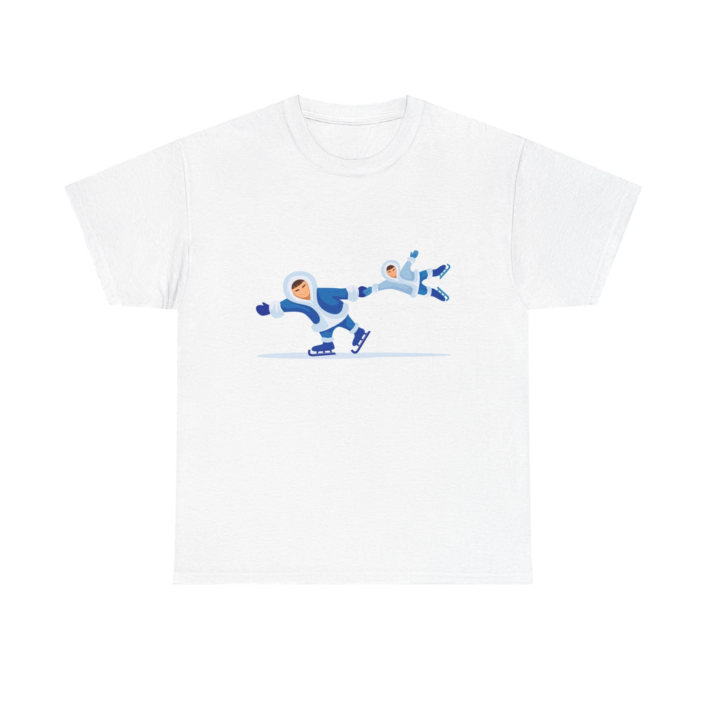 Eskimo Figure Skating Pair T-Shirt | Ice Skaters Illustration, Winter Sports Tee