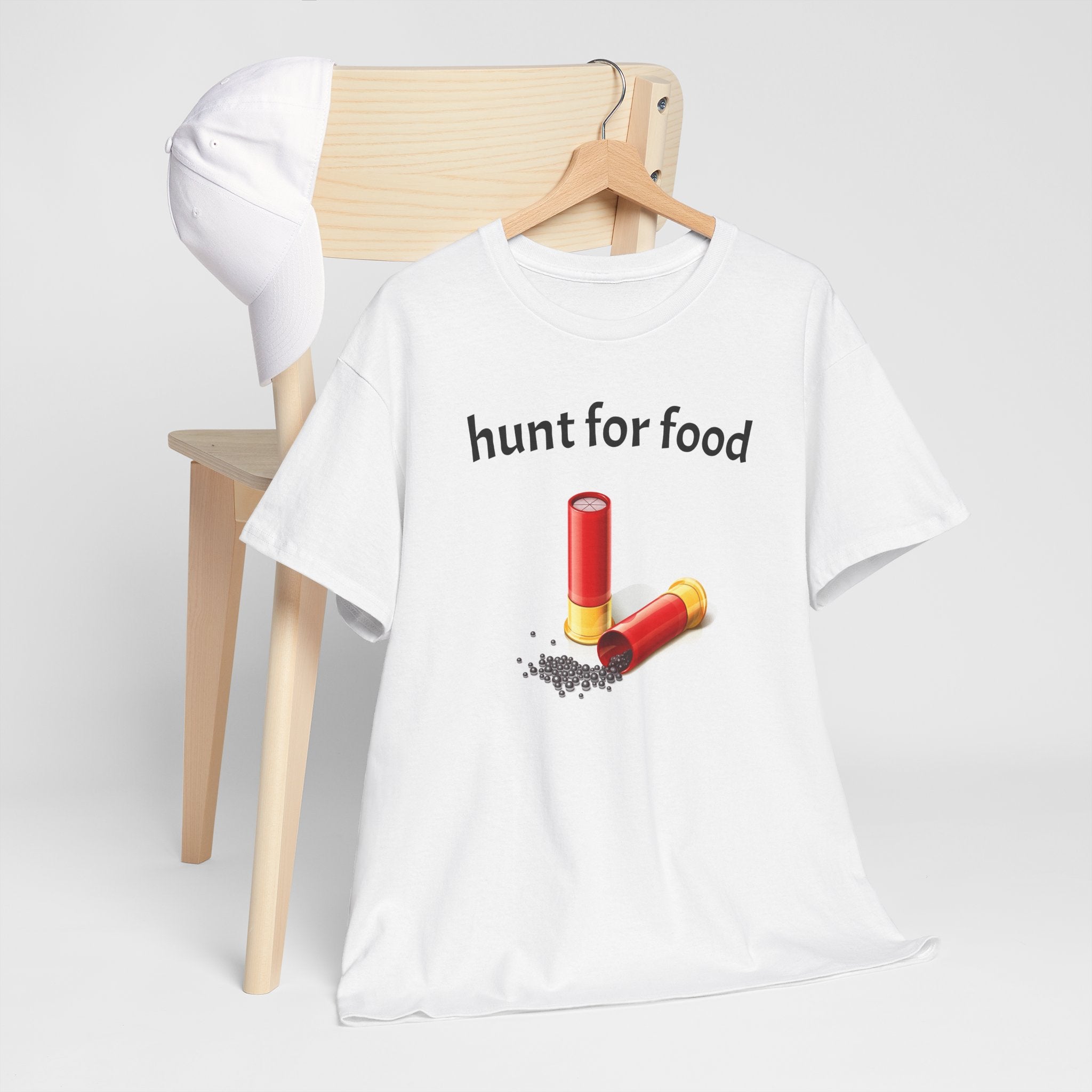 hunt for food Shotgun Shells T-Shirt | Hunting Ammo Graphic Tee