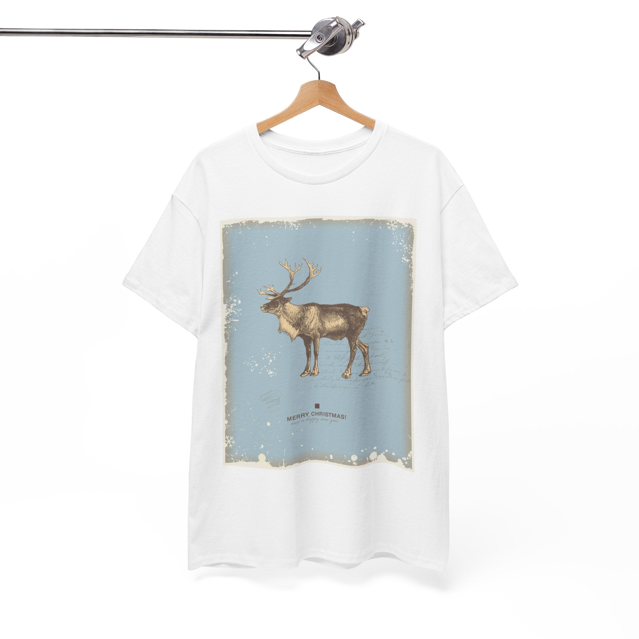 Vintage Moose Illustration T-Shirt | Rustic Animal Poster Design