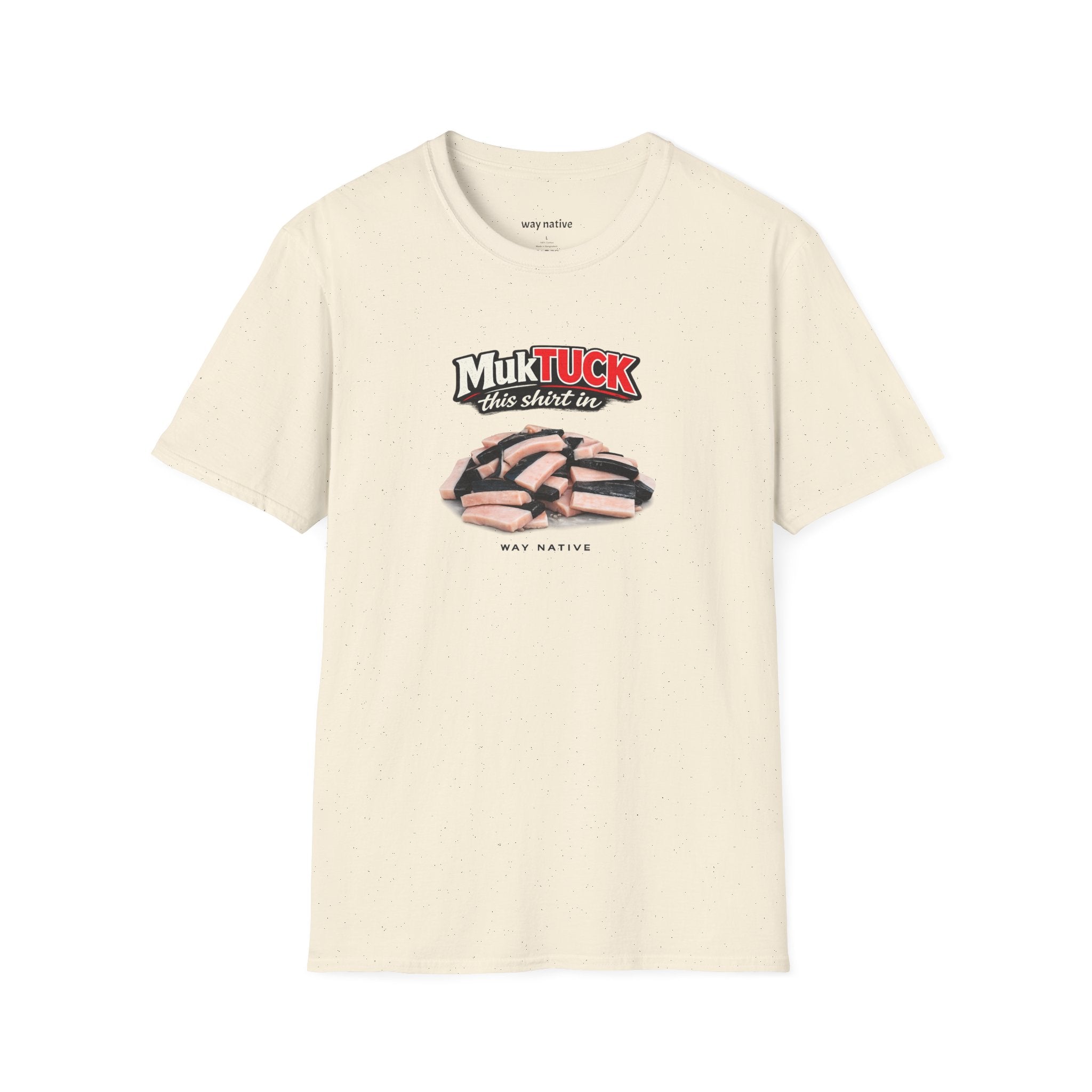 T-Shirt — "MukTUCK this shirt in" Graphic Tee (Stacked Sandwich Design)