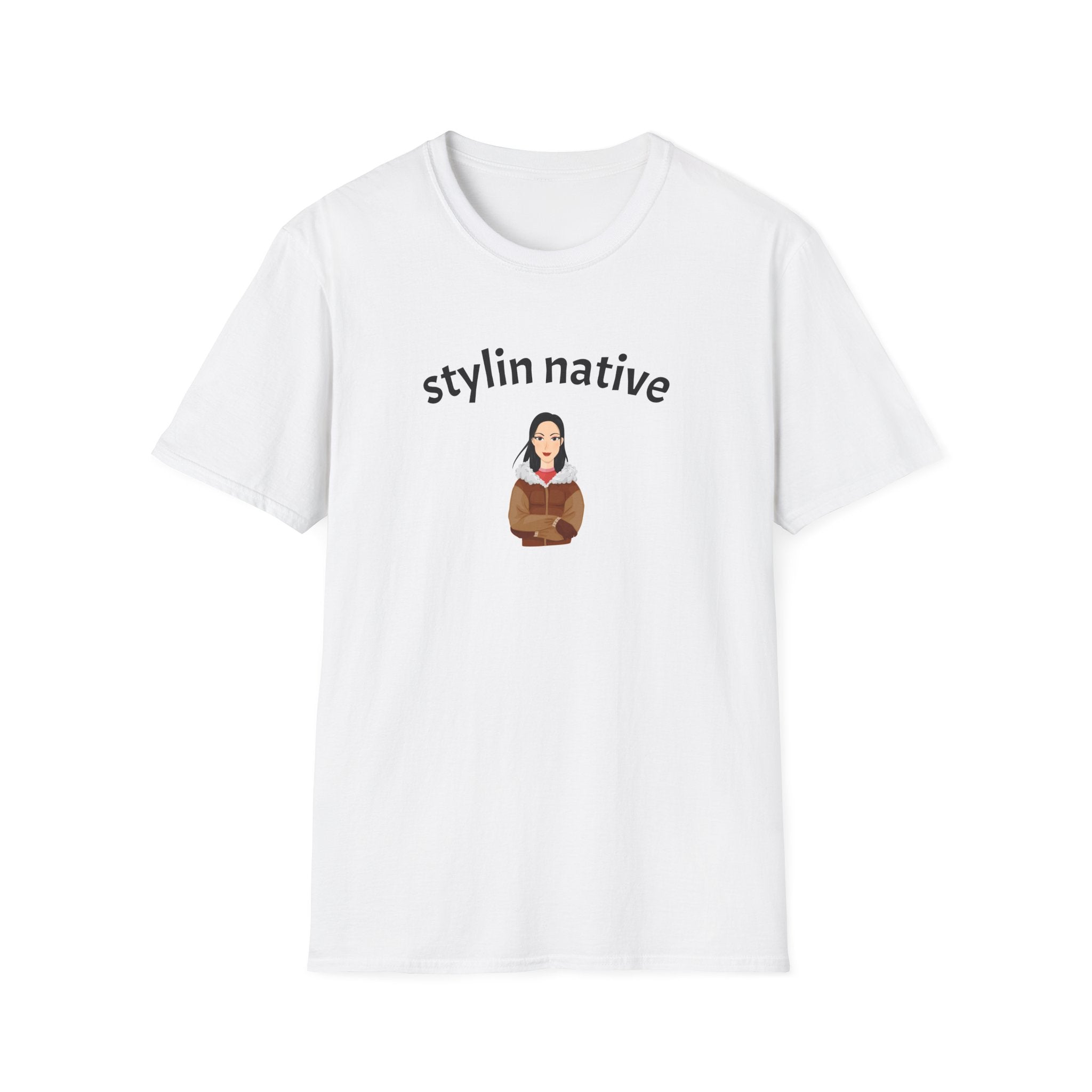 Stylin Native Tee | Native People Illustration T-Shirt