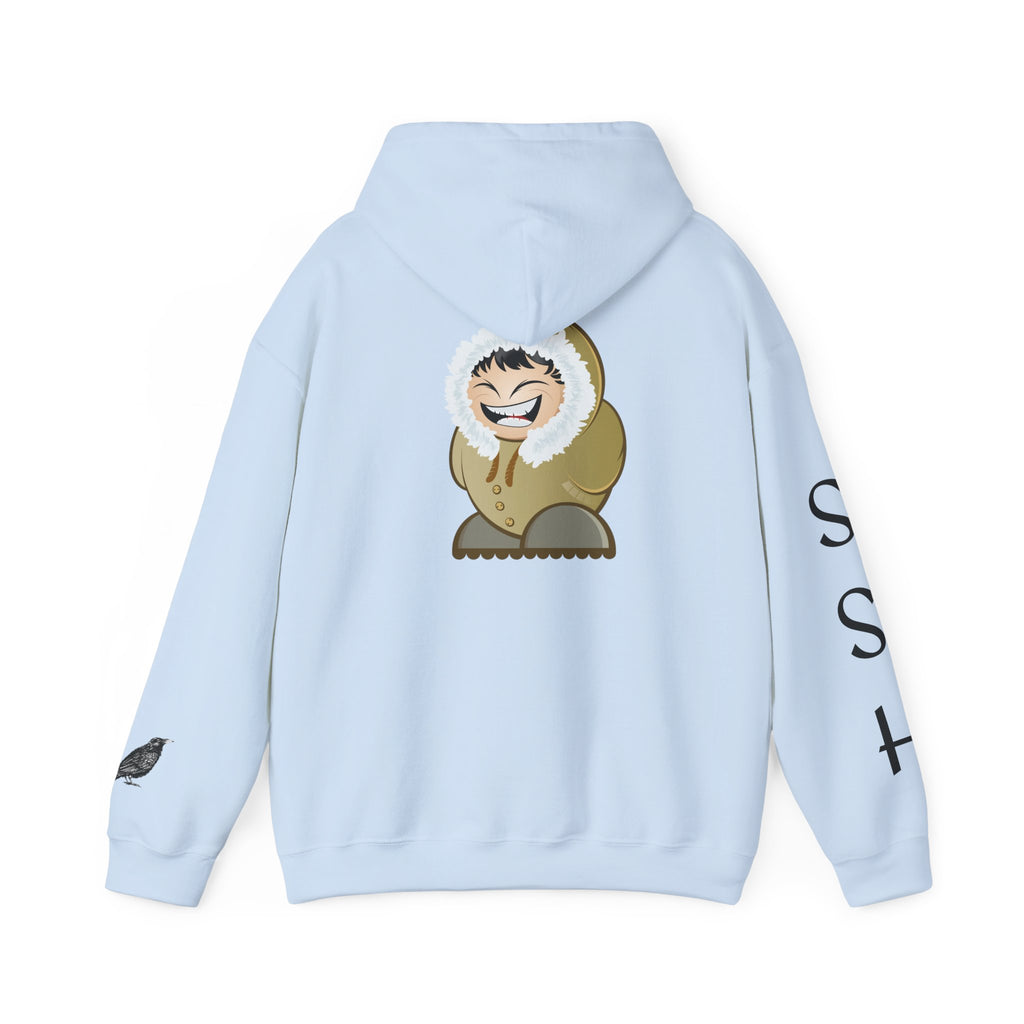 Way Native Eskimo Graphic Hoodie — Cozy Arctic Cartoon Pullover