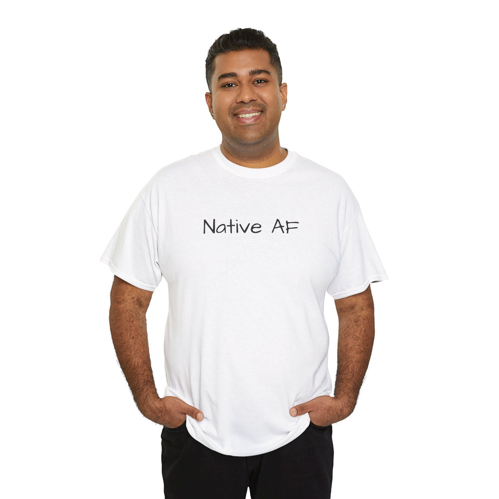 Native AF Tee | Minimal Script Native Pride Shirt