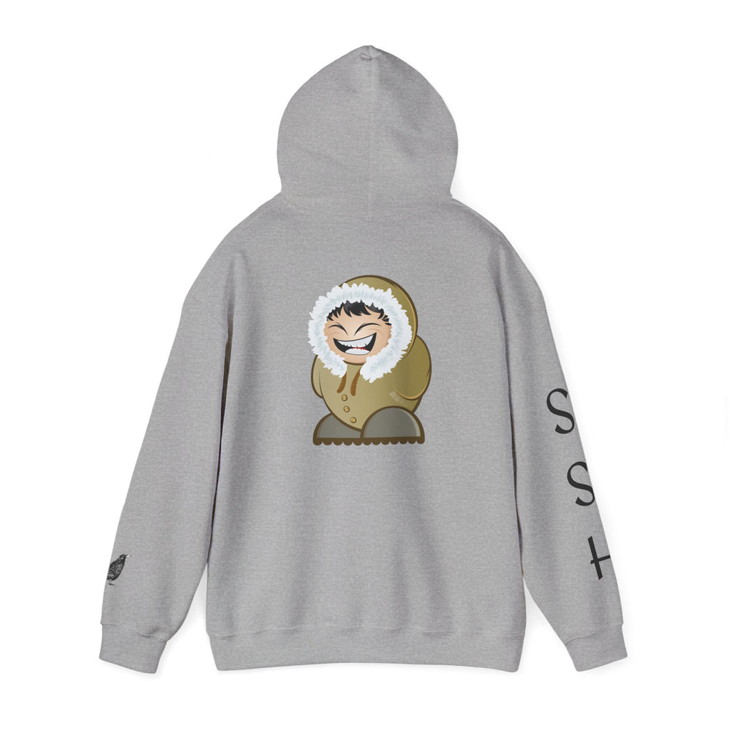 Way Native Eskimo Graphic Hoodie — Cozy Arctic Cartoon Pullover