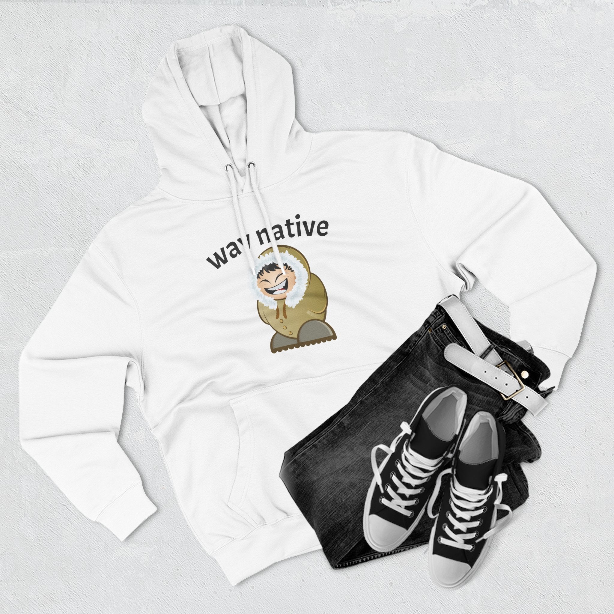 Way Native Sloth Hoodie — Cute Relaxed Animal Graphic Pullover
